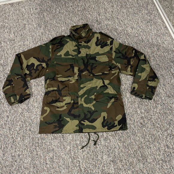 Rothco Ultra Force Field Coat Jacket Mens Small Regular Woodland Camo M-65 Liner - Picture 1 of 9